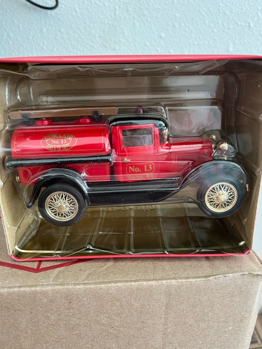 Red Vintage Fire Truck Toy - No Brand